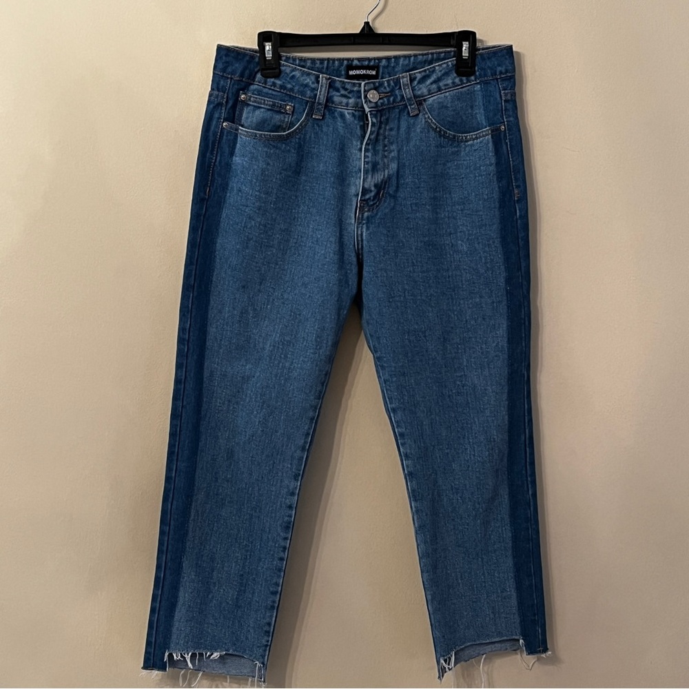 Momokrom Blue Tuxedo Stripe Jeans